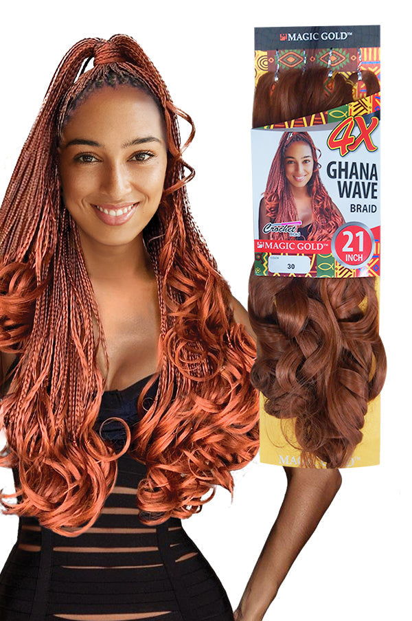 Ghana Wave Braid 4X, 21"