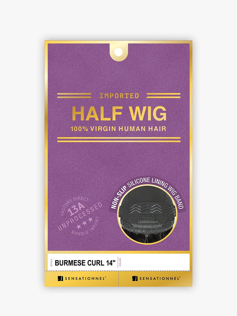 13A HALF WIG KINKY BURMESE CURL 14″