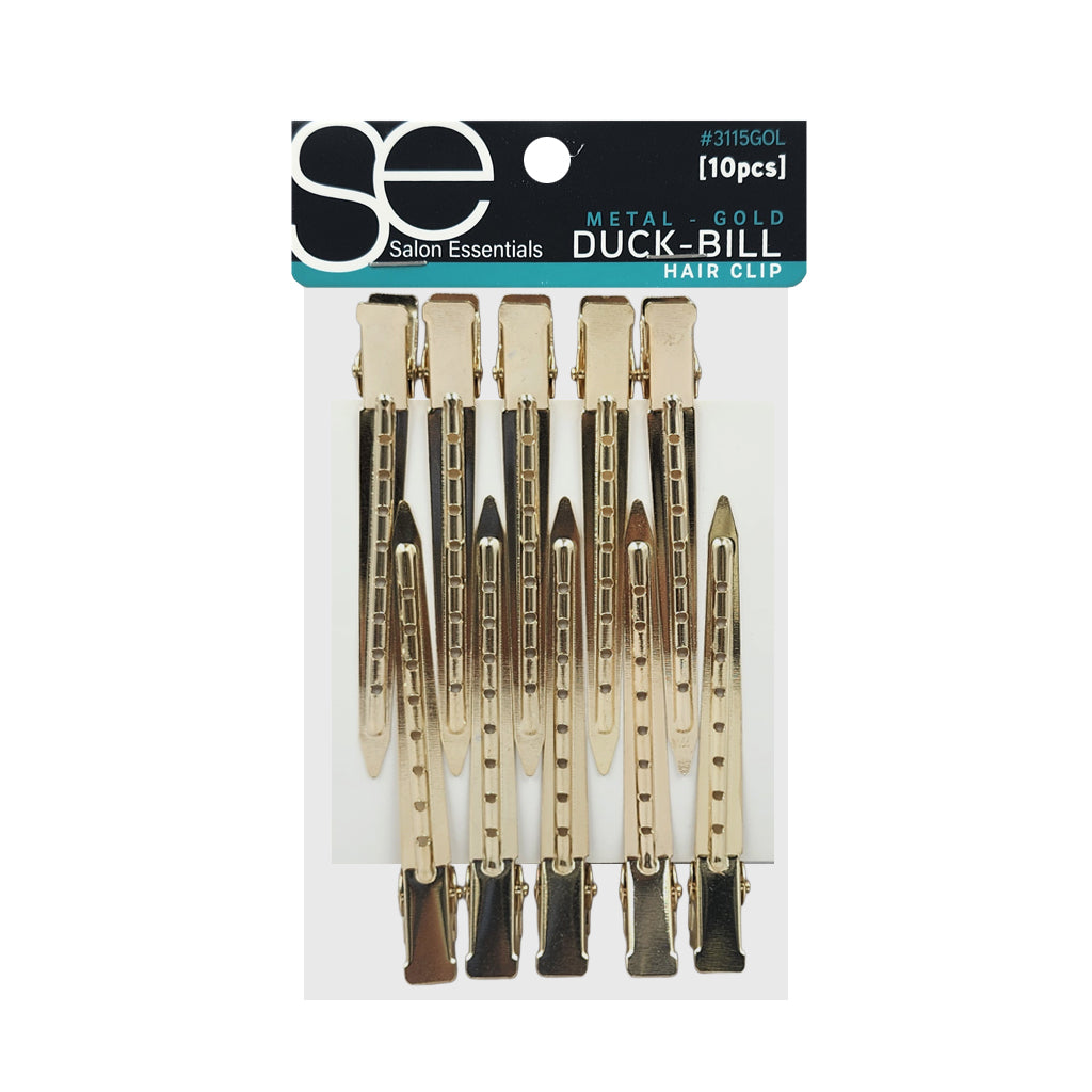 Salon Essentials Duck Bill Metal -Gold (10 pcs)