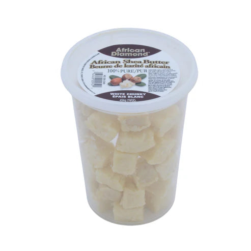 AFRICAN DIAMOND African Shea Butter – White Chunky 454g (16oz)