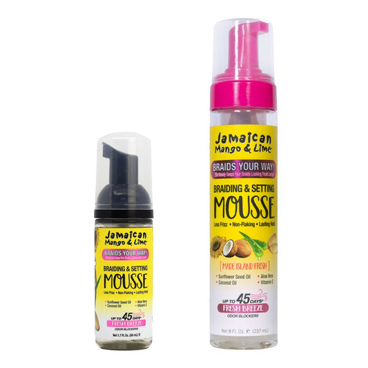 JAMAICAN MANGO & LIME Braids Your Way Shine & Molds Mousse 8 OZ
