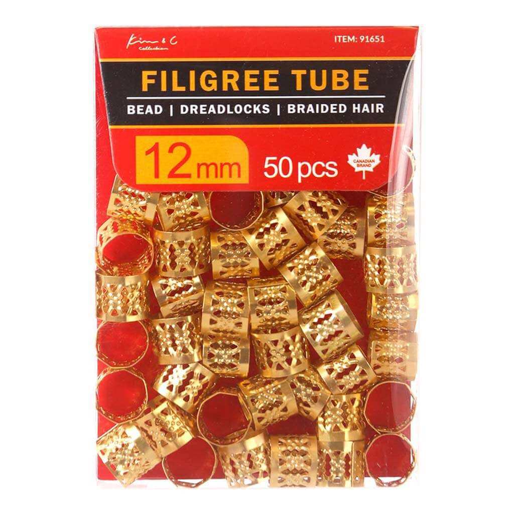 KIM-CFiligreeTubeGold12mm-_2.jpg | Miami Beauty Supply