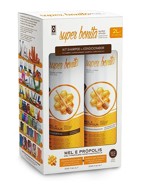 PROBELLE Super Bonita Kit Shampoo+Cond -Mel e Própolis (2 L)