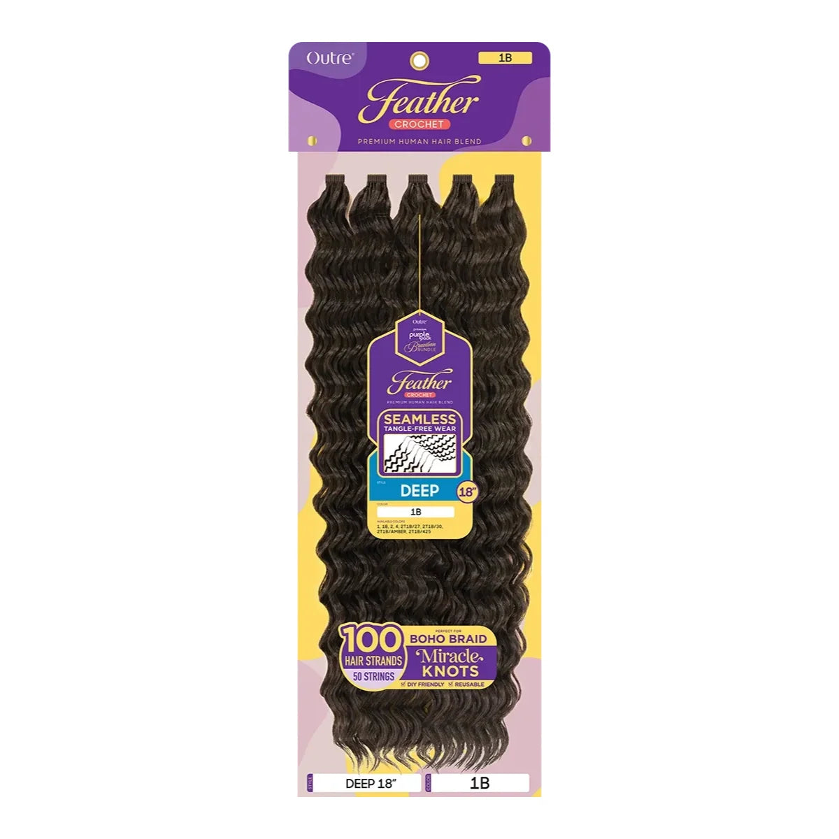 Purple Pack Brazilian Bundle Feather Crochet Deep 18 "