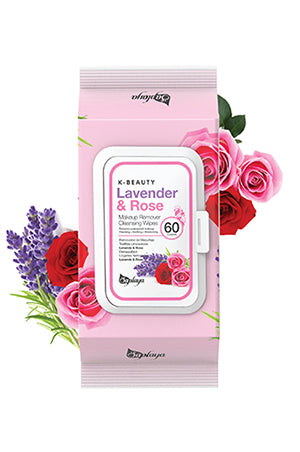 Saplaya Make up Remover Wipes-Lavendor/Rose(60pc/pk)