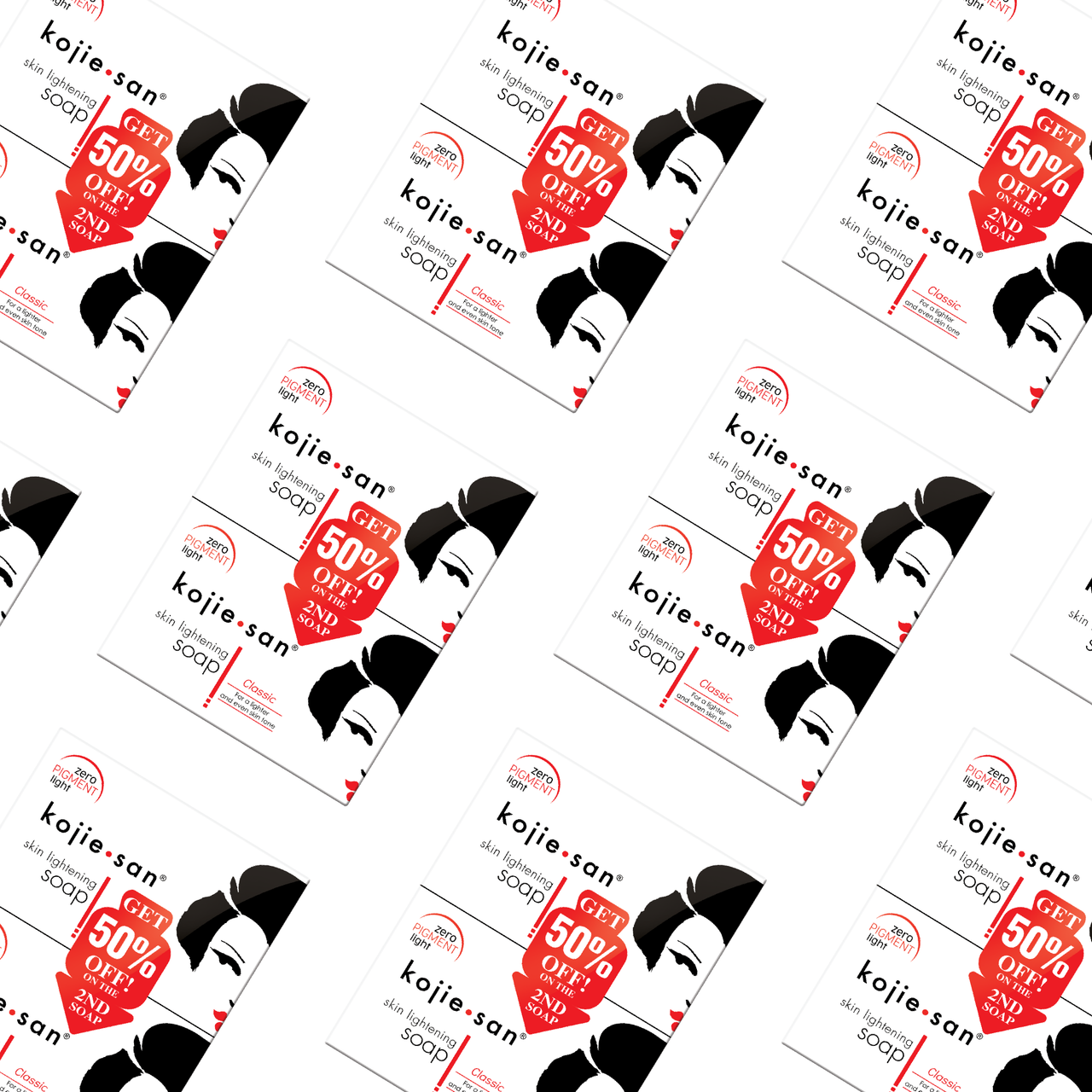 Buy Bulk & SAVE! 10 boxes (20 Bars) Kojie San Skin Lightening Kojic Acid Soap - 135g