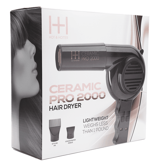 HOT& HOTTER CERAMIC PRO 2000 DRYER WITH EXTRA PIKS