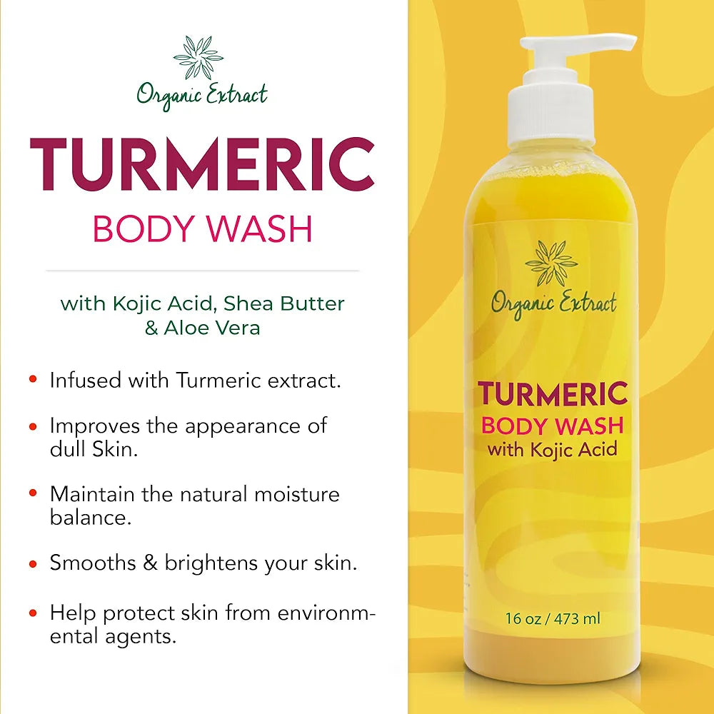 Organic Extract Turmeric Body Wash 16 oz