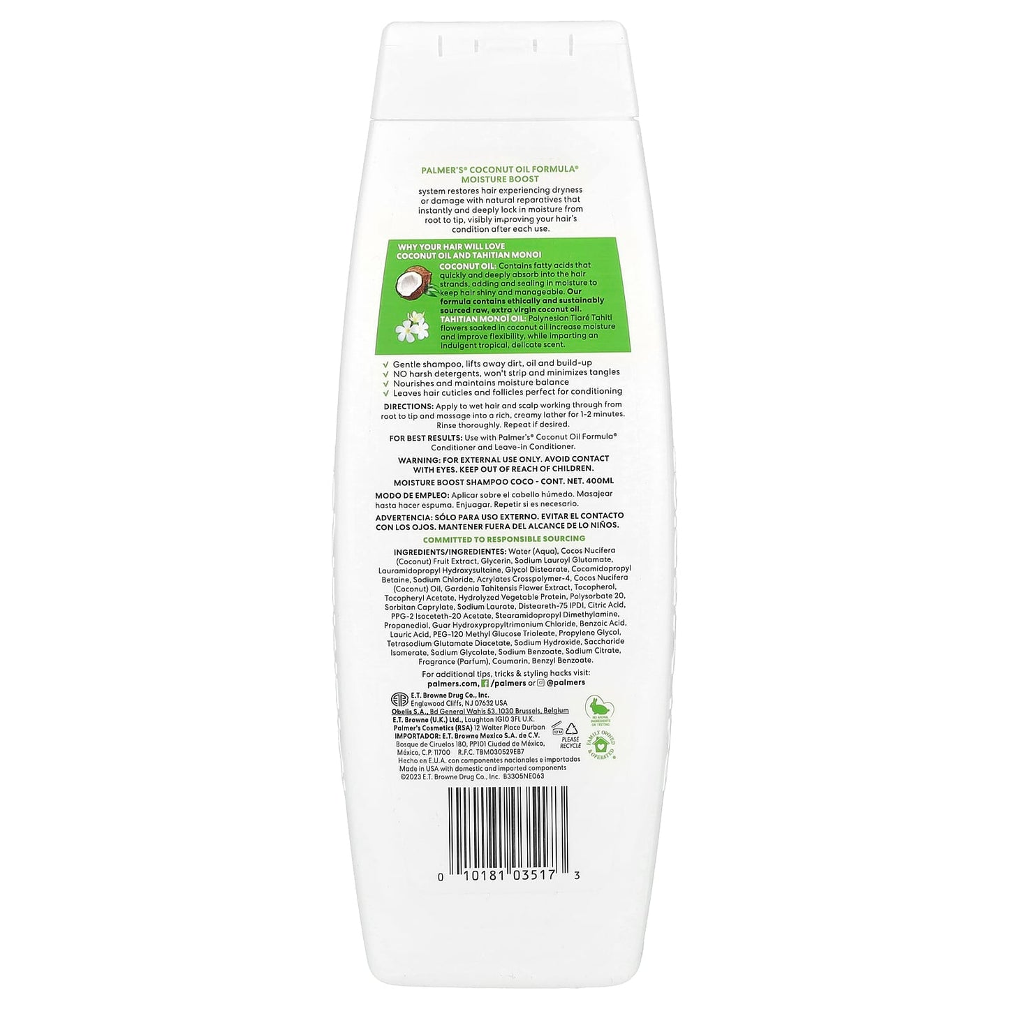 PALMER'S Coconut Oil Moisture Boost Shampoo (13.5oz/