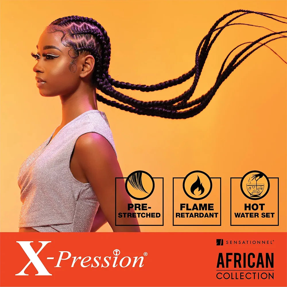 SENSATIONNEL Synthetic African Collection X-pression 3x Volume Pre-stretched Braid 58