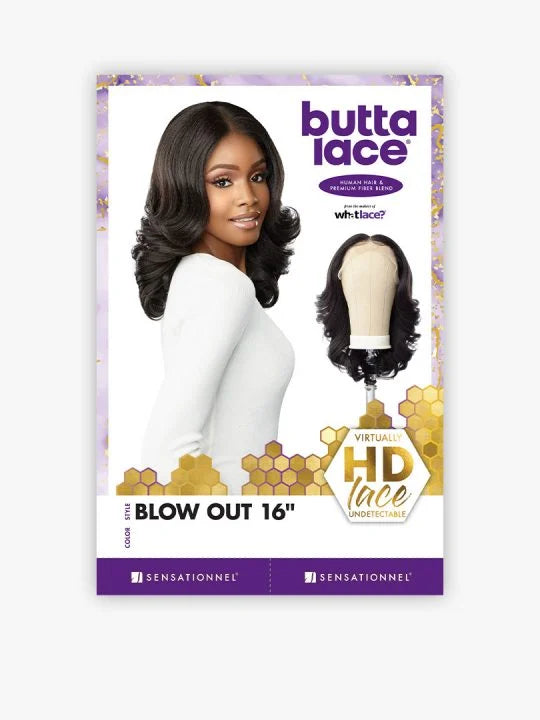 BUTTA LACE HUMAN HAIR BLEND BLOW OUT 16″