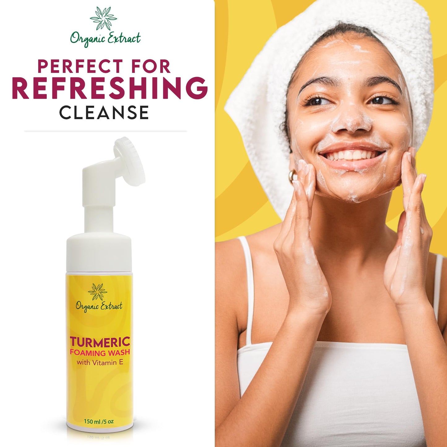 Organic Extract Turmeric Foaming Wash 5 oz