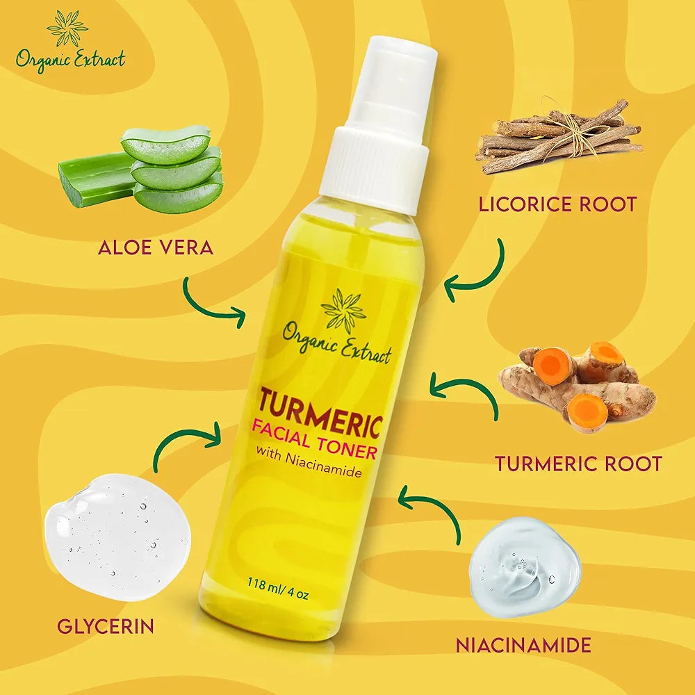 Organic Extract Turmeric Facial Toner 4 oz