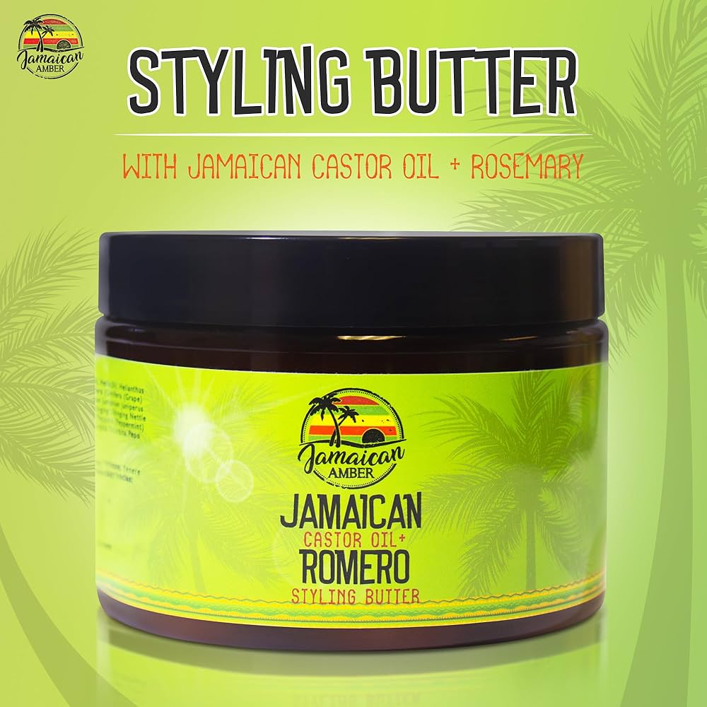 Jamaican Amber Jamaican Castor Oil Rosemary STYLING BUTTER 12OZ