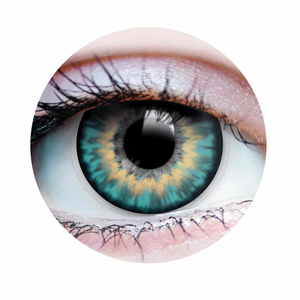 PRIMAL® Sunrise Turquoise - Green Colored Contact Lenses 22511