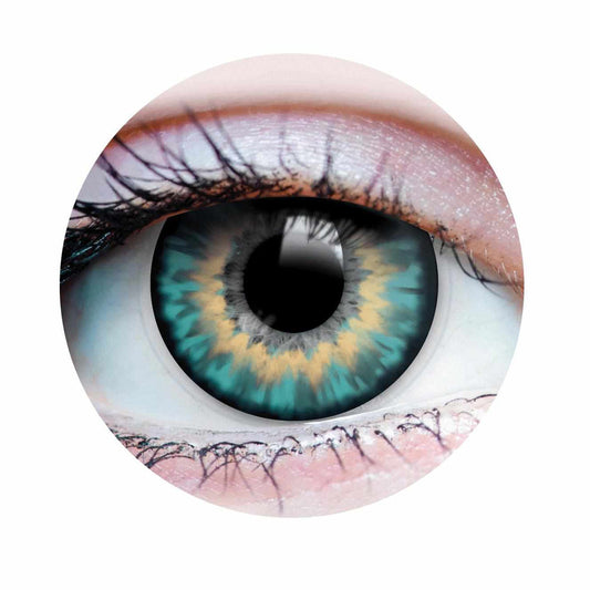 PRIMAL® Sunrise Turquoise - Green Colored Contact Lenses 22511