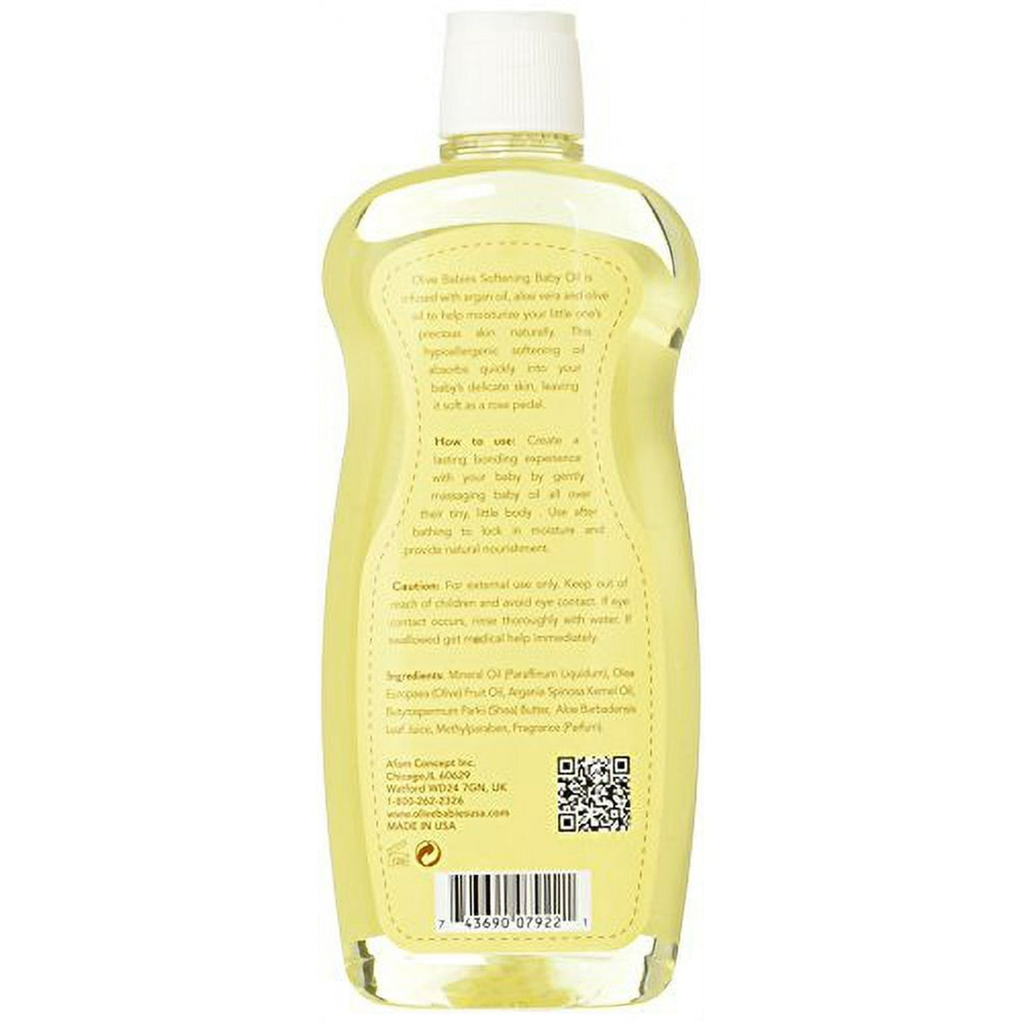 OLIVE BABIES Softening Baby Oil (12oz) OBA07922