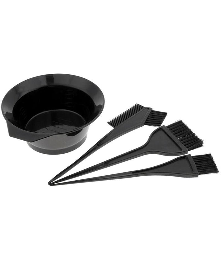 KIM & C 4pcs Dye Brush Kit (Tint Bowl & 3 Dye Brushes