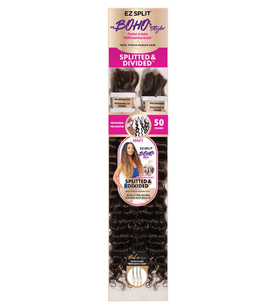 JANET EZ SPLIT BOHO VIRGIN H/H DEEP BULK 18"