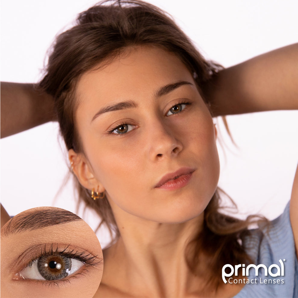 PRIMAL® Starlight Ash - Grey Colored contact lenses. 22507