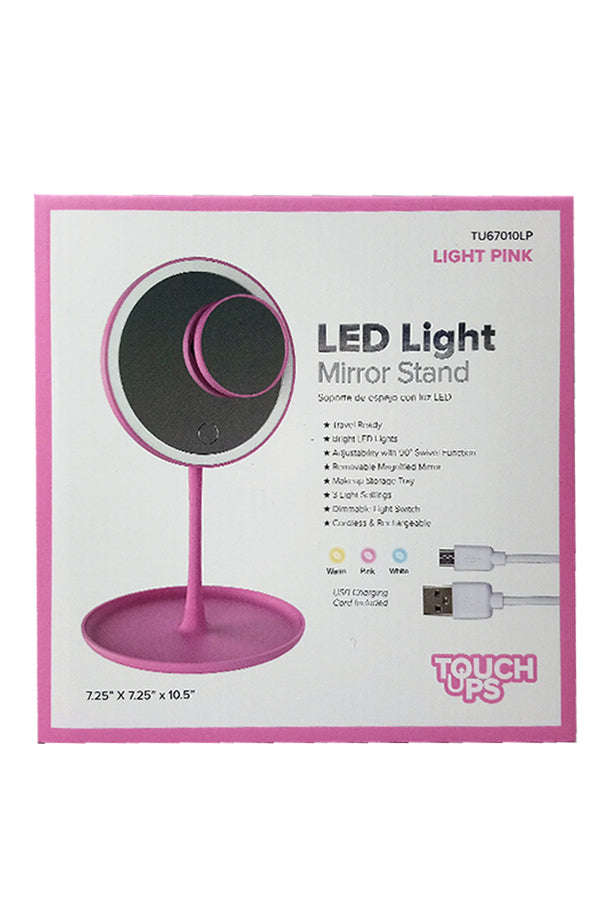 Touch Ups LED Light Mirror Stand-L.Pink
