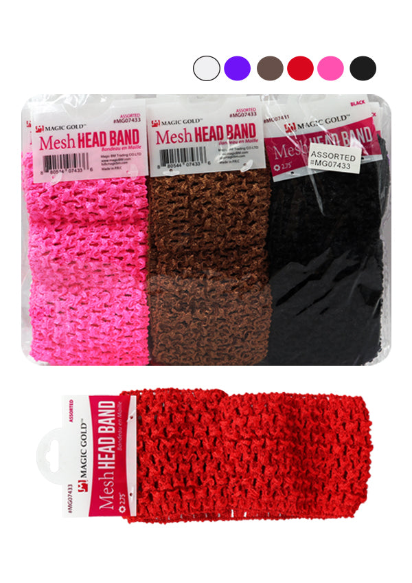 Magic Gold Mesh Head Band Assorted
