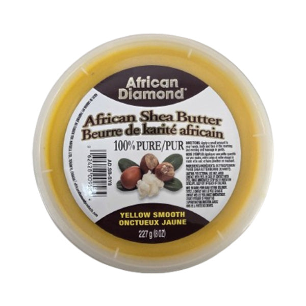AFRICAN DIAMOND African Shea Butter – Yellow Smooth (8oz)