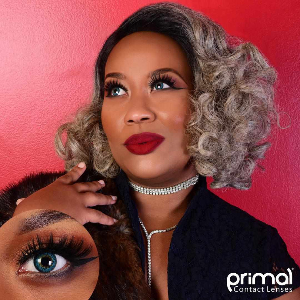 PRIMAL® Sunrise Turquoise - Green Colored Contact Lenses 22511