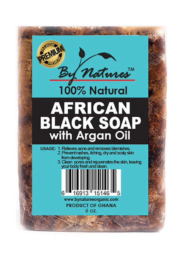 By Natures African Black Soap with Argan Oil (6.5 oz)