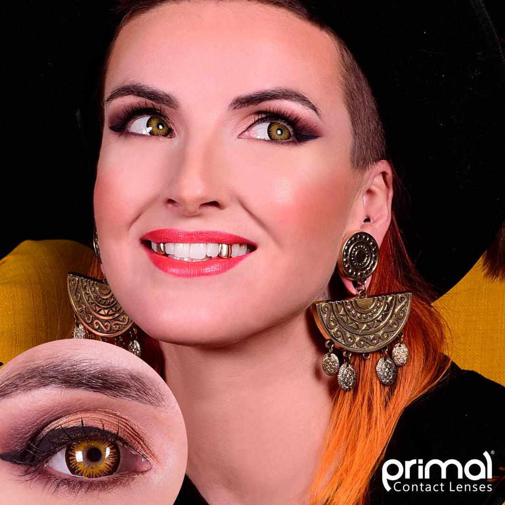 PRIMAL® Temptress Chestnut - Brown Colored Contact Lenses 22660