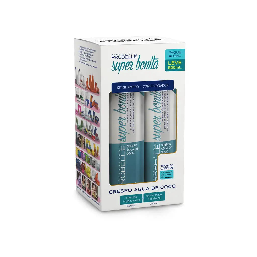 KIT Shampoo + Condicionador 500mL Crespo Água de Coco