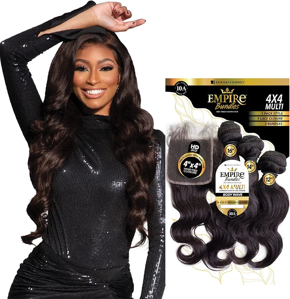 Sensationnel Empire Bundles Human Hair 4X4 Multi Pack - Body NATURAL