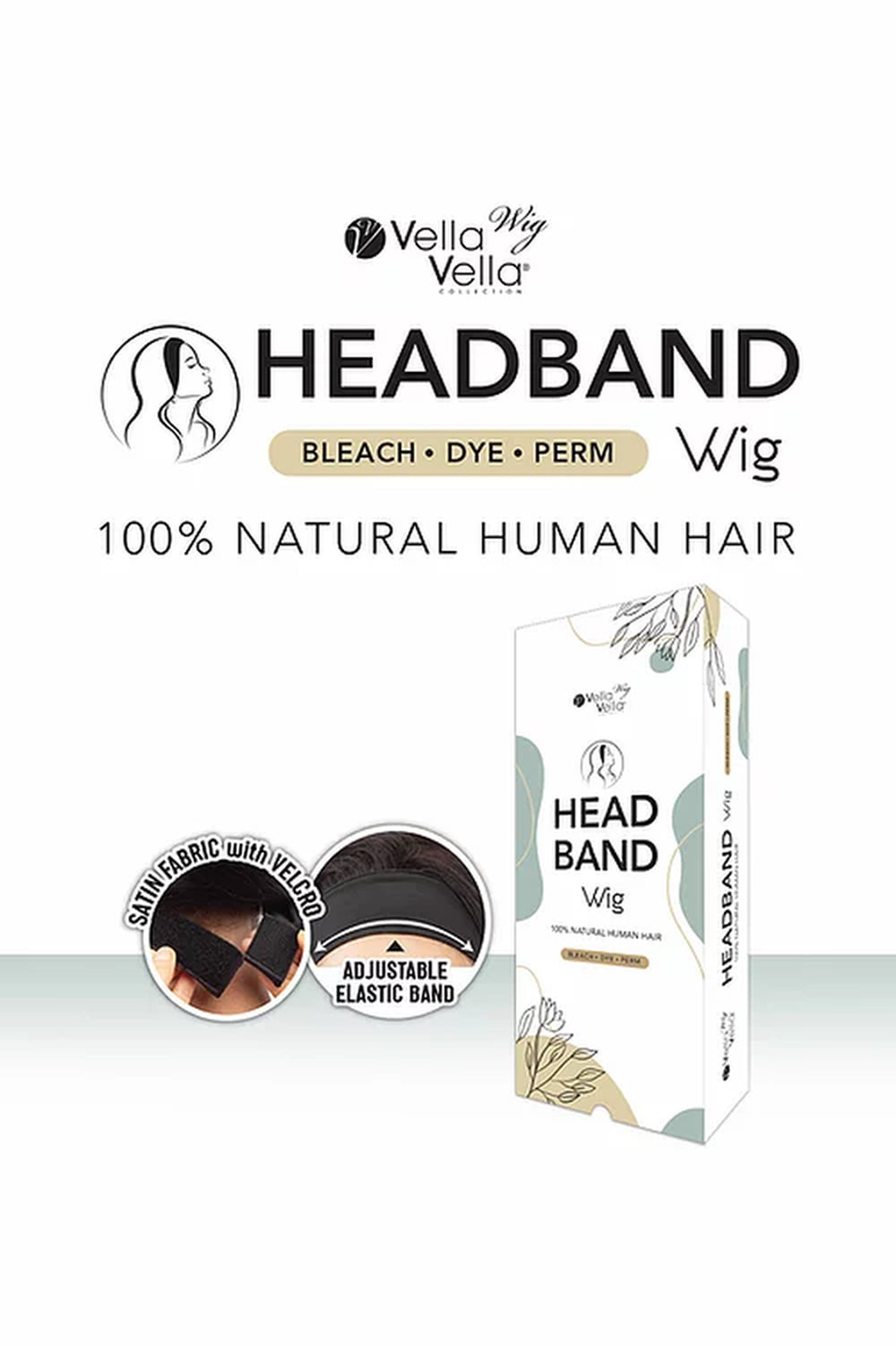 Sensual Vella Vella 100% Human Hair Head Band Wig HH STRAIGHT 18