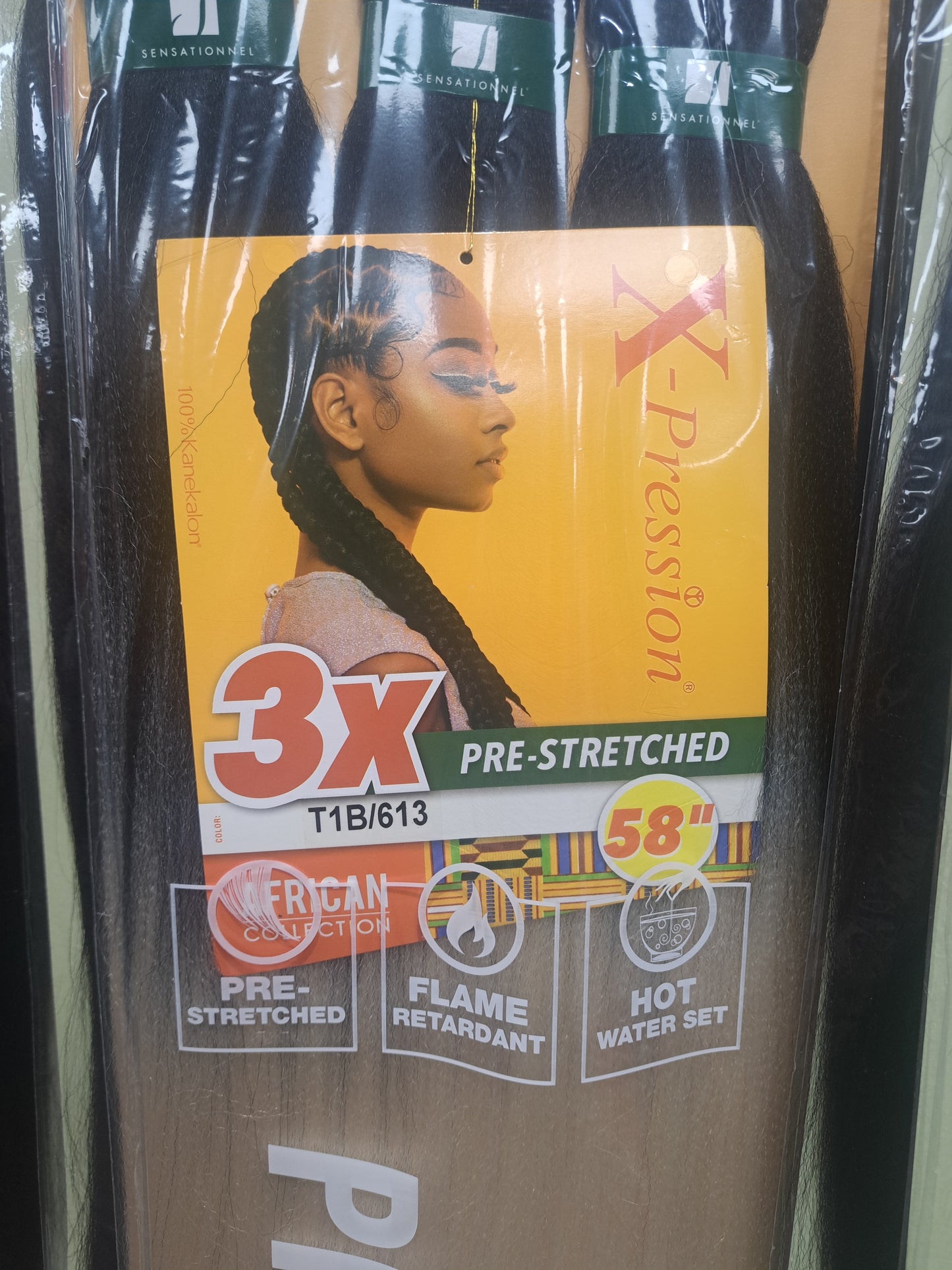 SENSATIONNEL Synthetic African Collection X-pression 3x Volume Pre-stretched Braid 58