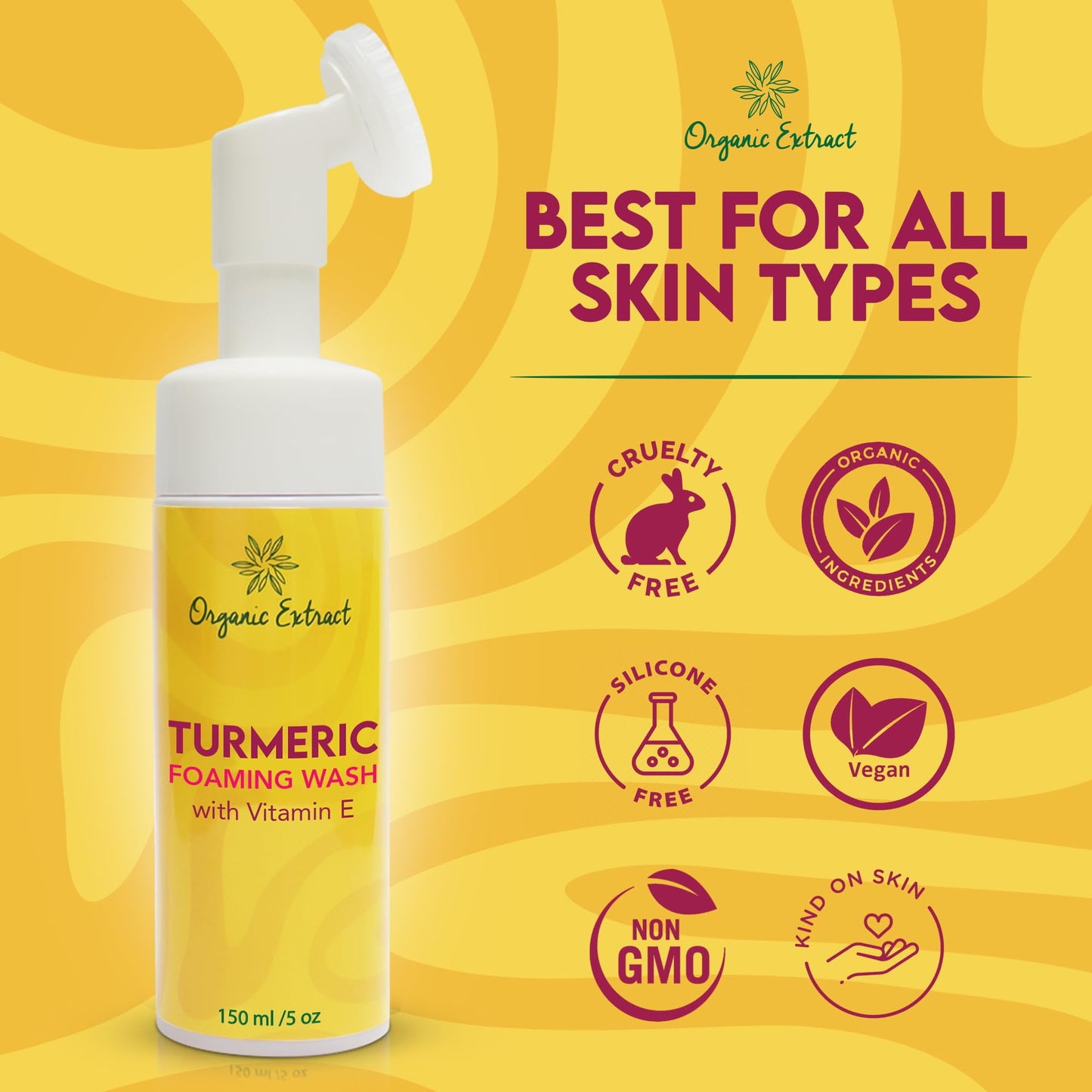 Organic Extract Turmeric Foaming Wash 5 oz