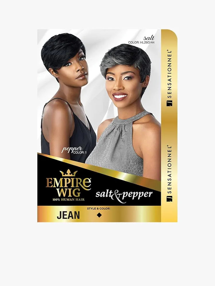 Sensationnel Empire 100% Human Hair Salt & Pepper Series Wig