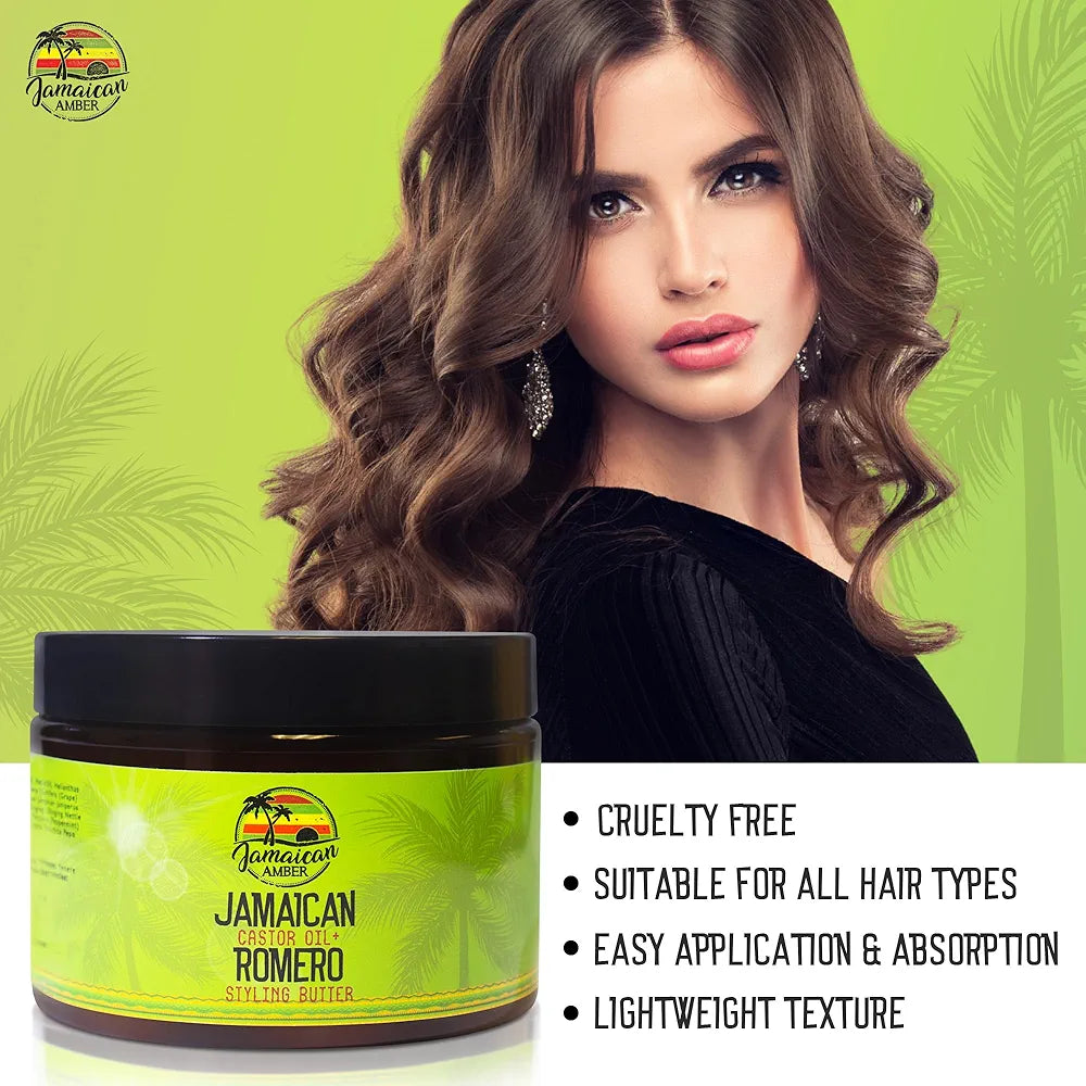 Jamaican Amber Jamaican CASTOR OIL ROSEMARY STYLING BUTTER 12OZ