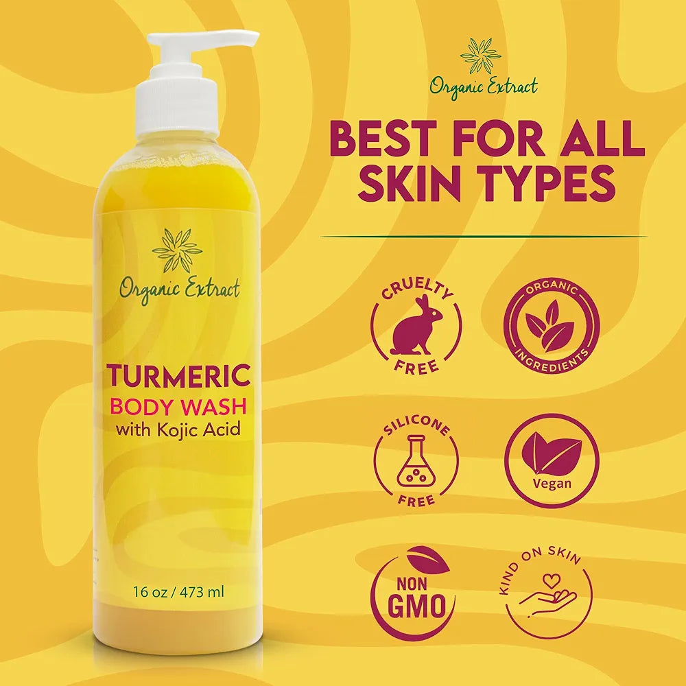 Organic Extract Turmeric Body Wash 16 oz