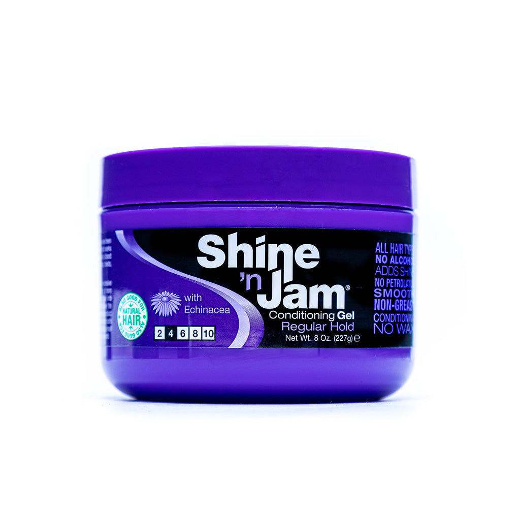 Ampro Shine 'n Jam Conditioning Gel - Regular Hold (8oz) | Miami Beauty Supply