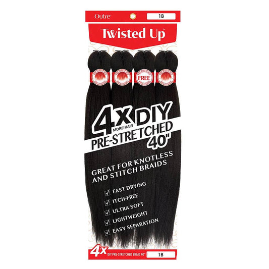 Twisted Up DIY Pre-Stretched Braid 40" 4X | Miami Beauty Supply