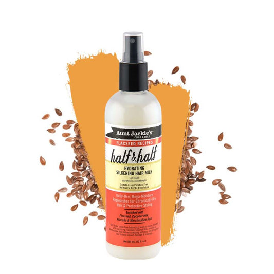 Aunt Jackie's Flaxseed Half & Half Hydrating Silkening Hair Milk (12oz) | Miami Beauty Supply