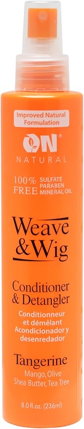 On Natural On Organic Premium Oil-free Weave & Wig Spray Tangerine, 8