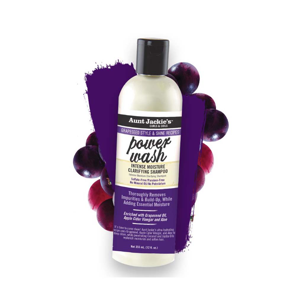 Aunt Jackie's Grapeseed Power Wash Intense Moisture Clarifying Shampoo | Miami Beauty Supply