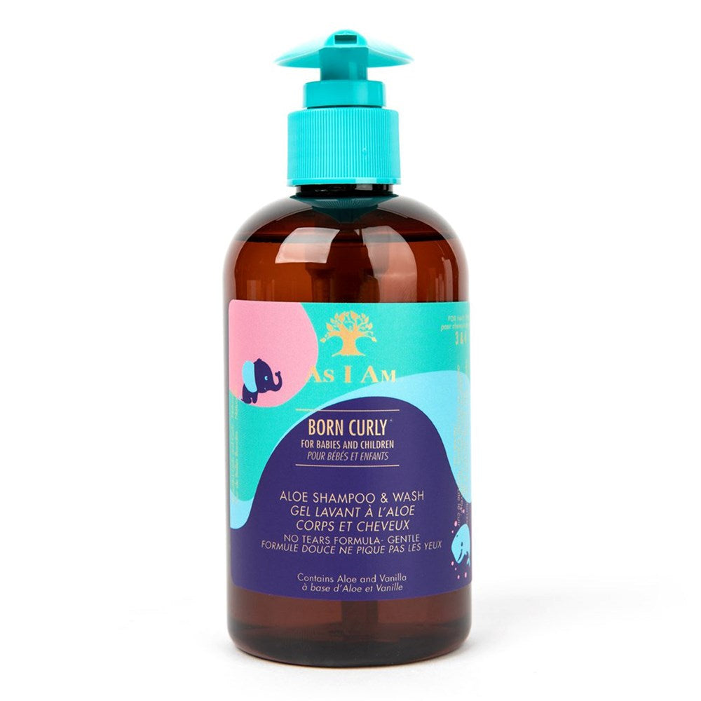 AS I AM Born Curly Aloe Shampoo & Wash 8 OZ