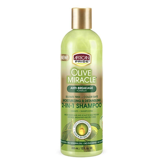 African Pride Olive Miracle 2-In-1 Shampoo (12oz) | Miami Beauty Supply