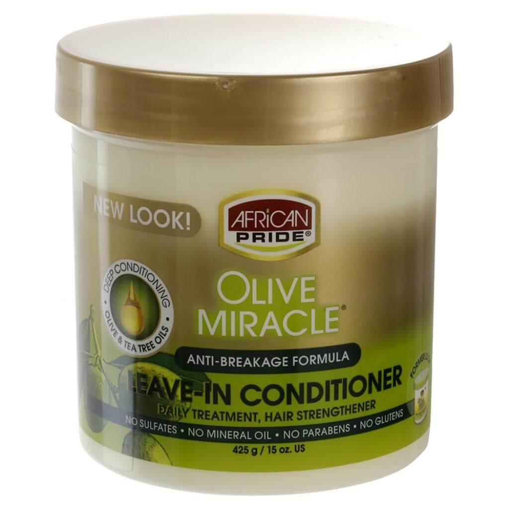 African Pride Olive Miracle Leave-In Conditioner Creme (15oz) | Miami Beauty Supply