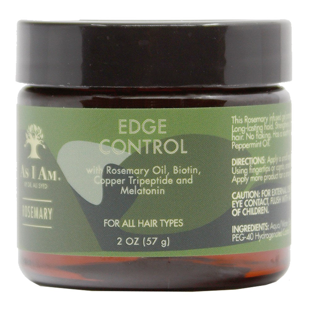 AS I AM  ROSEMARY EDGE CONTROL 2oz