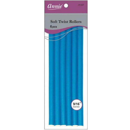 Annie - Soft Twist Rollers 9/16" Diameter (10" Long) | Miami Beauty Supply