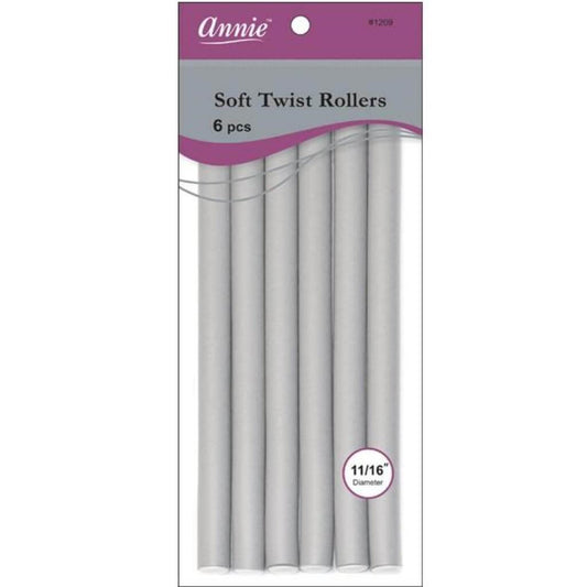 Annie - Soft Twist Rollers 11/16" Diameter (10" Long) | Miami Beauty Supply