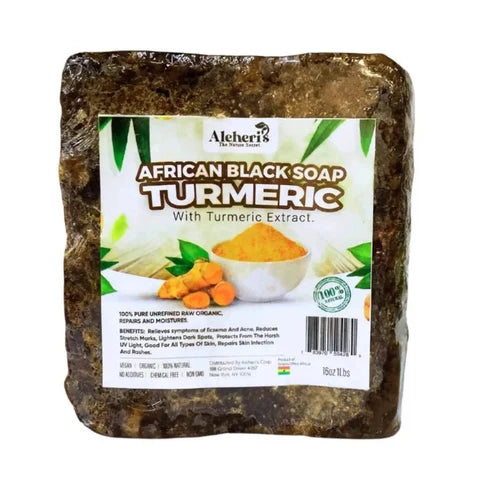 Aleheri's African Black Soap Tumeric 16 oz